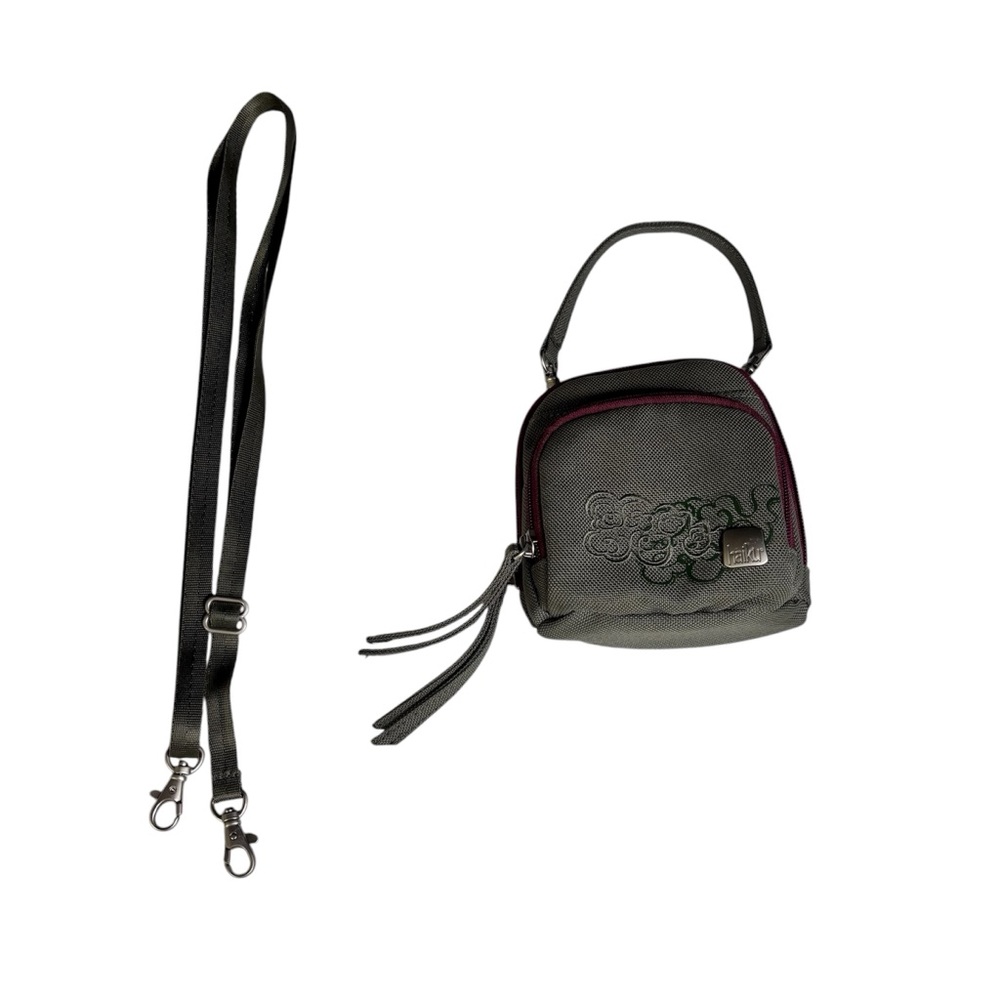 Haiku olive & purple convertible mini bag wristlet or shoulder bag